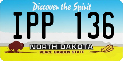 ND license plate IPP136