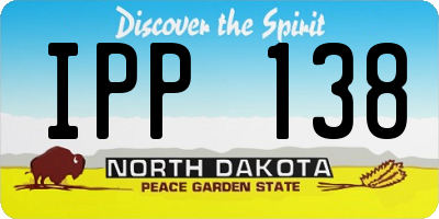 ND license plate IPP138