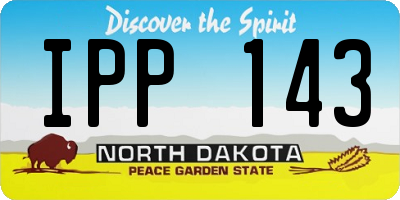 ND license plate IPP143