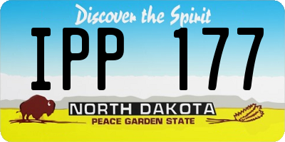 ND license plate IPP177