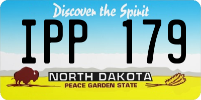 ND license plate IPP179