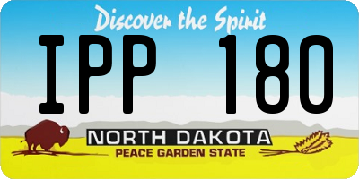 ND license plate IPP180