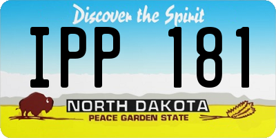 ND license plate IPP181