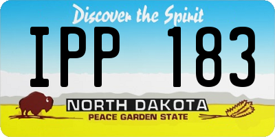 ND license plate IPP183