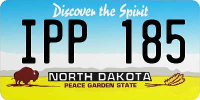 ND license plate IPP185