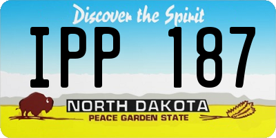 ND license plate IPP187