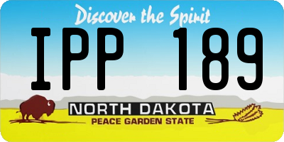 ND license plate IPP189