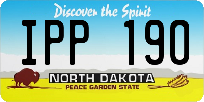 ND license plate IPP190