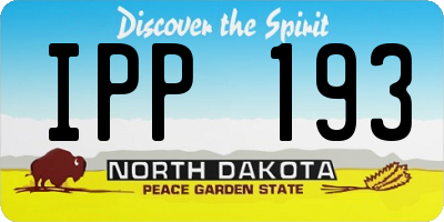ND license plate IPP193