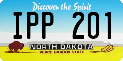 ND license plate IPP201