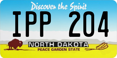 ND license plate IPP204