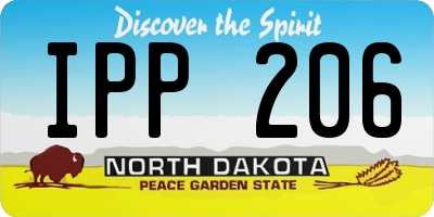 ND license plate IPP206