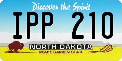 ND license plate IPP210