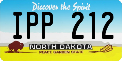 ND license plate IPP212