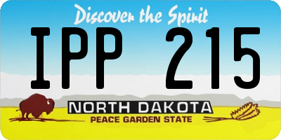 ND license plate IPP215
