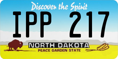 ND license plate IPP217