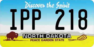 ND license plate IPP218