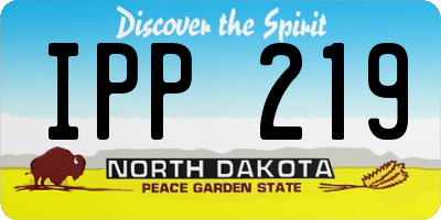ND license plate IPP219