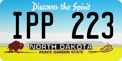 ND license plate IPP223