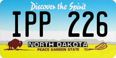 ND license plate IPP226