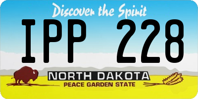 ND license plate IPP228