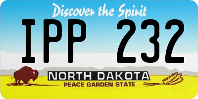 ND license plate IPP232
