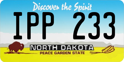ND license plate IPP233