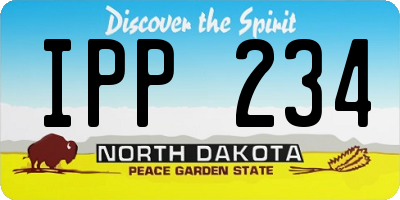 ND license plate IPP234