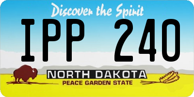 ND license plate IPP240