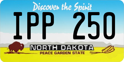 ND license plate IPP250