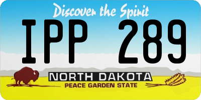 ND license plate IPP289