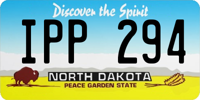 ND license plate IPP294