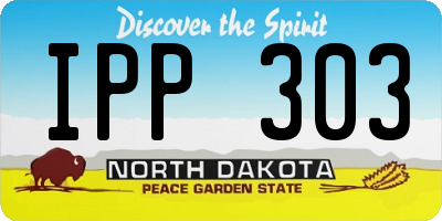 ND license plate IPP303