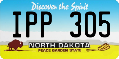 ND license plate IPP305