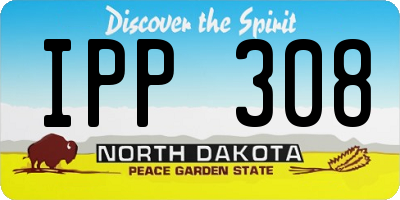 ND license plate IPP308