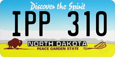 ND license plate IPP310