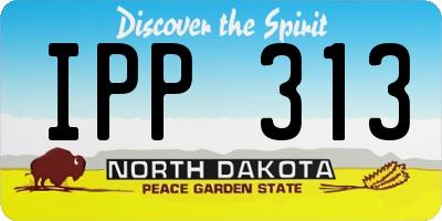 ND license plate IPP313