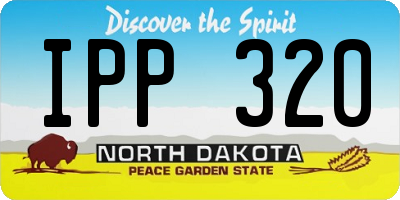 ND license plate IPP320
