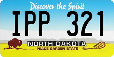 ND license plate IPP321