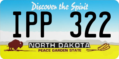 ND license plate IPP322