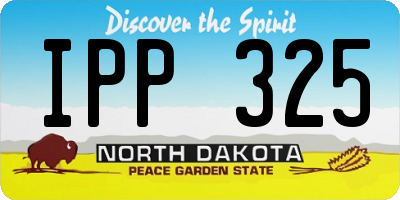 ND license plate IPP325
