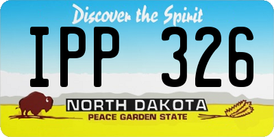 ND license plate IPP326