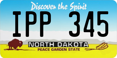 ND license plate IPP345