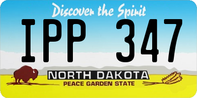ND license plate IPP347