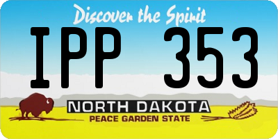 ND license plate IPP353