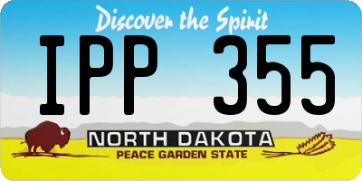 ND license plate IPP355