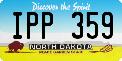 ND license plate IPP359
