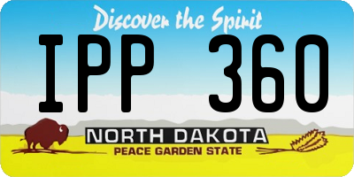 ND license plate IPP360