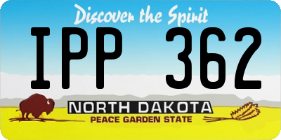 ND license plate IPP362