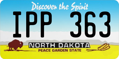 ND license plate IPP363